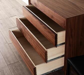 大川家具 レフライン 90cm リビングチェスト 収納タンス 天然木ウォールナット 野中木工所