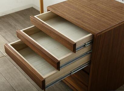 大川家具 レフライン 50cm サイドチェスト 収納タンス 天然木 ウォールナット 野中木工所