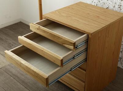 大川家具 レフライン 50cm サイドチェスト 収納タンス 天然木 オーク(ナラ) 野中木工所