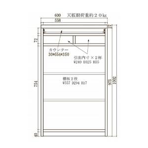 60幅 家具調仏壇 ハイタイプ 日本製 仏具 開き戸 カウンター付き 60センチ【NA（ナチュラル色）】