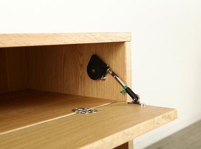 大川家具 ティレ 90cmリビングボード 台輪 天然木オーク(ナラ)