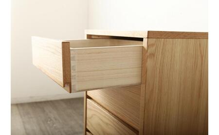 大川家具 ティレ 50cmリビングチェスト 台輪 天然木オーク(ナラ)