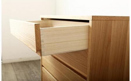 大川家具 ティレ 80cmリビングチェスト 台輪 天然木オーク(ナラ)