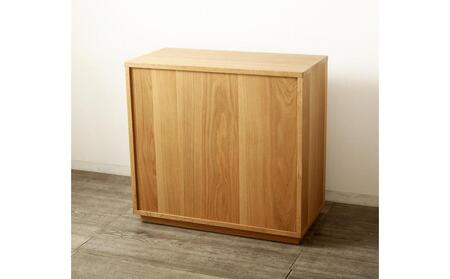 大川家具 ティレ 80cmリビングチェスト 台輪 天然木オーク(ナラ)