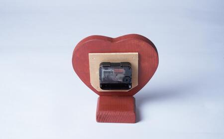 ハート置き時計 レッド