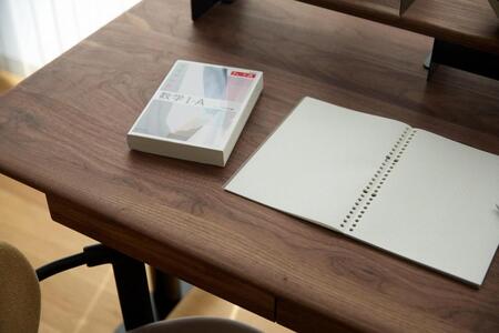 【デスクセット】サイズオーダー可 電動昇降 学習机 プレディデスク ウォールナット