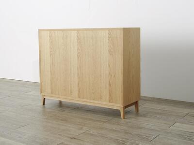 大川家具 レフライン 90cm シェルフ 本棚 天然木オーク(ナラ)