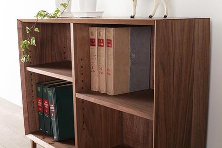 大川家具 レフライン 90cm シェルフ 本棚 天然木ウォールナット