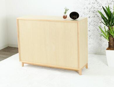 大川家具 レフライン 90cm シェルフ 本棚 天然木サクラ(バーチ)