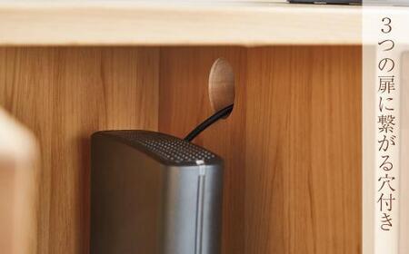 デッドスペースにうまくフィットし、空間を効率よく使えるTVボード