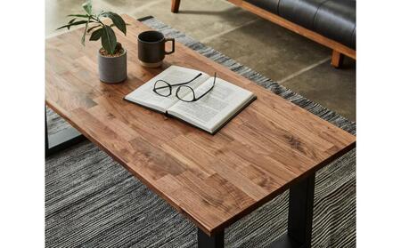 【20台限定販売】【大川家具】無垢材 センターテーブル 食卓テーブル ローテーブル リビングテーブル 幅1000 ウォールナット 天然木 国産 日本製 鉄脚 完成品 組み立て不要 高級感 インダストリアル