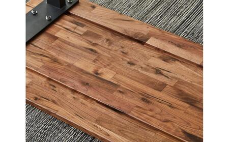 【20台限定販売】【大川家具】無垢材 センターテーブル 食卓テーブル ローテーブル リビングテーブル 幅1000 ウォールナット 天然木 国産 日本製 鉄脚 完成品 組み立て不要 高級感 インダストリアル