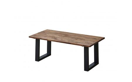 【20台限定販売】【大川家具】無垢材 センターテーブル 食卓テーブル ローテーブル リビングテーブル 幅1000 ウォールナット 天然木 国産 日本製 鉄脚 完成品 組み立て不要 高級感 インダストリアル