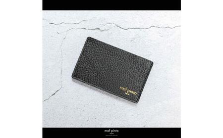 maf pinto (マフ ピント) カードケース 1枚 免許証 マイナンバーカード 薄型 スリム ブラック ADRIA LINE レザー 本革 日本製