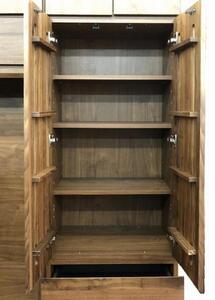 テラ 幅60cm 板戸キャビネット 壁面収納 大川家具【開梱設置】