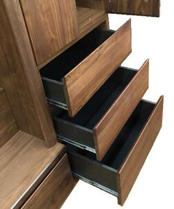 テラ 幅60cm 板戸キャビネット 壁面収納 大川家具【開梱設置】