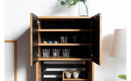 シェイド 60家電 幅59.9 奥行45 高さ180 ミックスカラーでナチュラルシックなダイニングボード