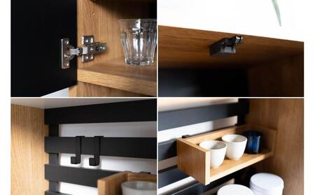 シェイド 60家電 幅59.9 奥行45 高さ180 ミックスカラーでナチュラルシックなダイニングボード