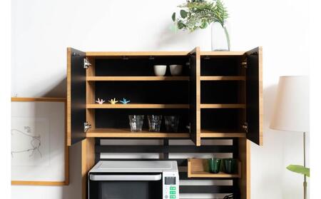 シェイド 90家電 幅59.9 奥行45 高さ180 ミックスカラーでナチュラルシックなダイニングボード