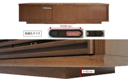 無垢リビング家具ソリド(ローボード テレビ台・TVボード)170cm【6色】