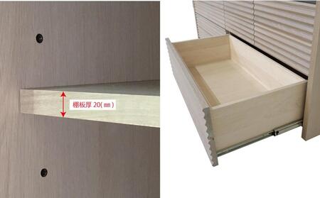 無垢リビング家具コリーナ(サイドボード・リビングボード)80cm【6色】