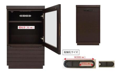 無垢リビング家具グラナーダ(シェルフ,完成品)幅48cm L/R【6色】