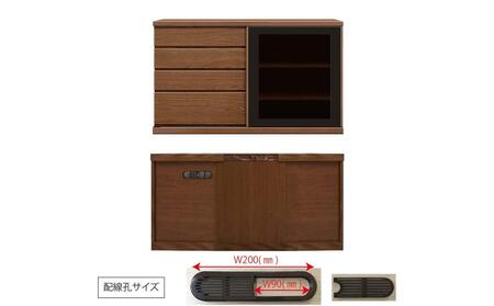 天然木リビング家具アレーグリ(サイドボード)120cm H80【6色】