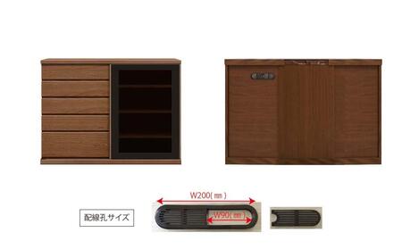 天然木リビング家具アレーグリ(サイドボード)130cm H96【6色】
