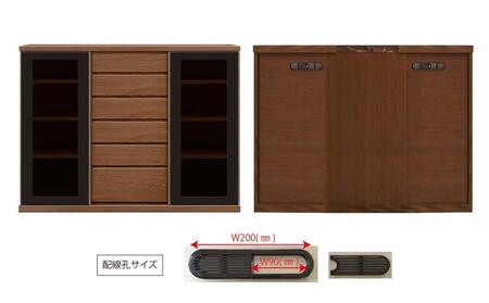 天然木リビング家具アレーグリ(サイドボード)190cm H112【6色】