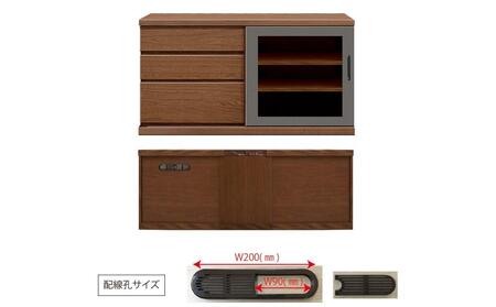 天然木リビング家具アーザ(ローボード テレビ台・TVボード)130cm H64【6色】