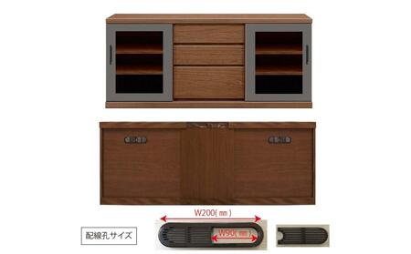 天然木リビング家具アーザ(ローボード テレビ台・TVボード)160cm H64【6色】