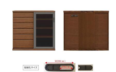 天然木リビング家具アーザ(サイドボード)120cm H112【6色】