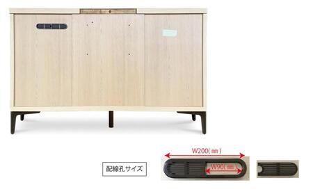 天然木リビング家具リブロ(サイドボード・リビングボード)130cm  H78【2色】