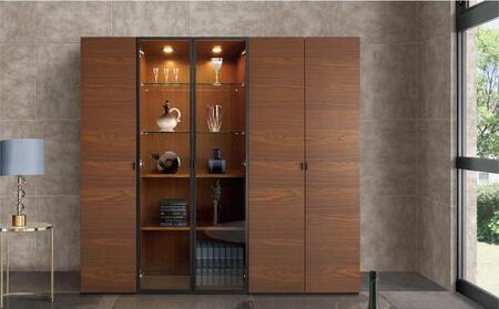 天然木リビング家具ミト(キャビネット・シェルフ)38cm ガラス戸 L/R WN