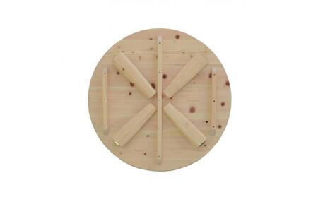 ひのき座卓 90丸【白木塗装】