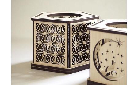 LED キャンドルホルダー 木製 レーザー加工雑貨 ホワイト木目 インテリア雑貨 キャンドルホルダー002 3個セット