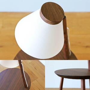 【10年保証】メリッジャーレ照明付きサイドテーブル ウォルナット材