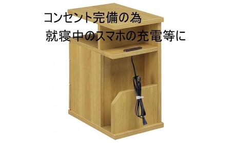 クエスト ナイトテーブル右OP(ナチュラル色) キャスター付き