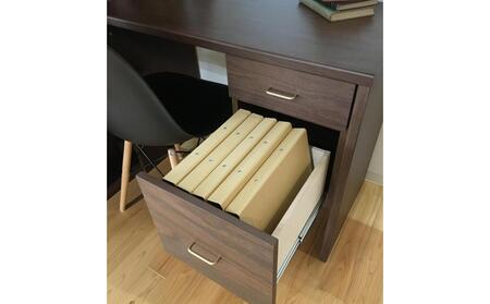 トンド 片袖デスク 組立式ホームデスク ウォール/ブラック