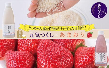 【期間限定配送】プレーン＆あまおう甘酒 2本セット