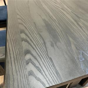 浮造り＋波型加工の 高級 ダイニングテーブル 単品 無垢材 （アネーロ１８０Tスミ色） 食卓 うづくり 無垢 テーブル おしゃれ モダン 大川市 大川家具