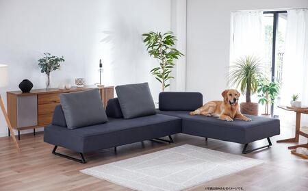【本体取替カバー(同色)セット】 リバティ2 ソファ 180cm 3人掛け ダークグレー【モーブル】【大川家具】