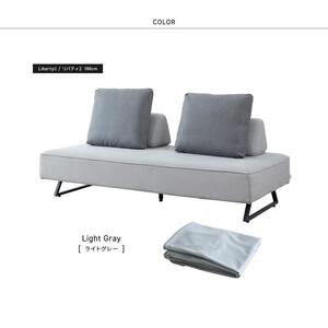 【本体取替カバー(同色)セット】 リバティ2 ソファ 180cm 3人掛け ライトグレー【モーブル】【大川家具】