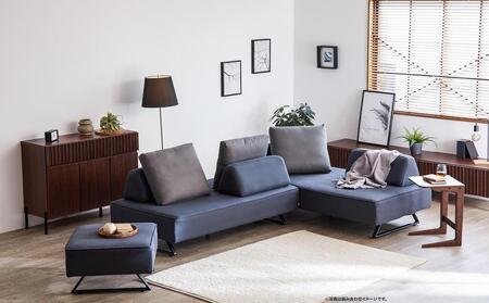 【本体取替カバー(同色)セット】 リバティ2 ソファ 160cm 3人掛け ダークグレー【モーブル】【大川家具】