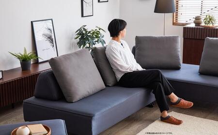 【本体取替カバー(同色)セット】 リバティ2 ソファ 160cm 3人掛け ダークグレー【モーブル】【大川家具】