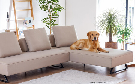 【本体取替カバー(同色)セット】 ミゲル ソファ 200cm 3人掛け スモークアイボリー【モーブル】【大川家具】