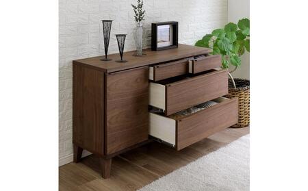 大川家具 幅120cm サイドボード ウォールナット -leo-レオ