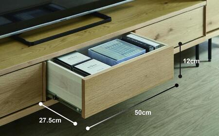 天然木リビング家具アーテル(ローボード テレビ台・TVボード)180cm【2色】