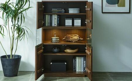 無垢リビング家具NEWイソラ(キャビネット・シェルフ)80cm【2色】