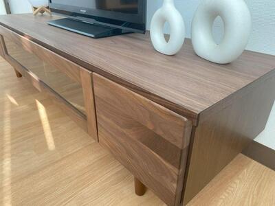 【ウォールナット】大川家具 幅153cm テレビボード -fleuret-フルーレ